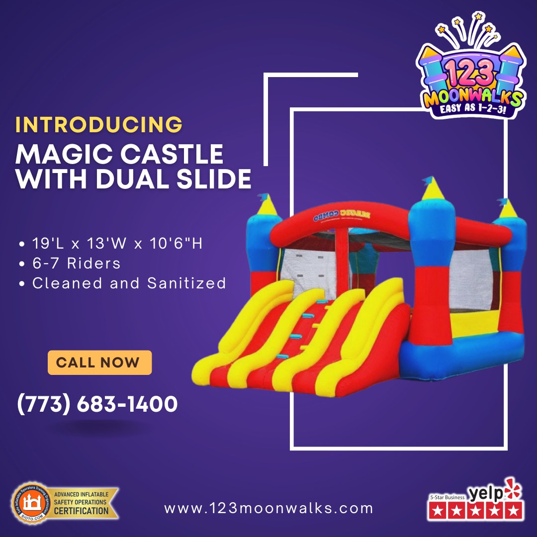 Bounce House With Water Slide In Chicago
